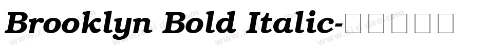 Brooklyn Bold Italic字体转换